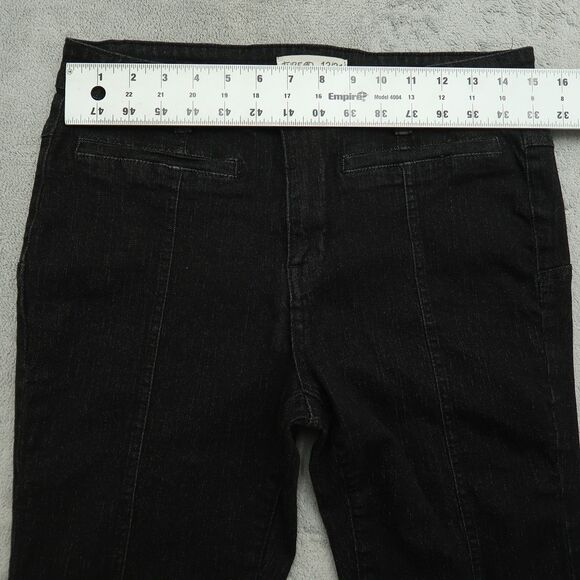 Thread Market  Jeans Junior's Size 13/31 Gray Mid-Rise Flare Denim 30" Inseam - Picture 15 of 16